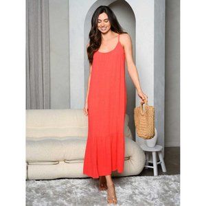 Mint Choco Women's Sleeveless Halter Neck Maxi Dress New